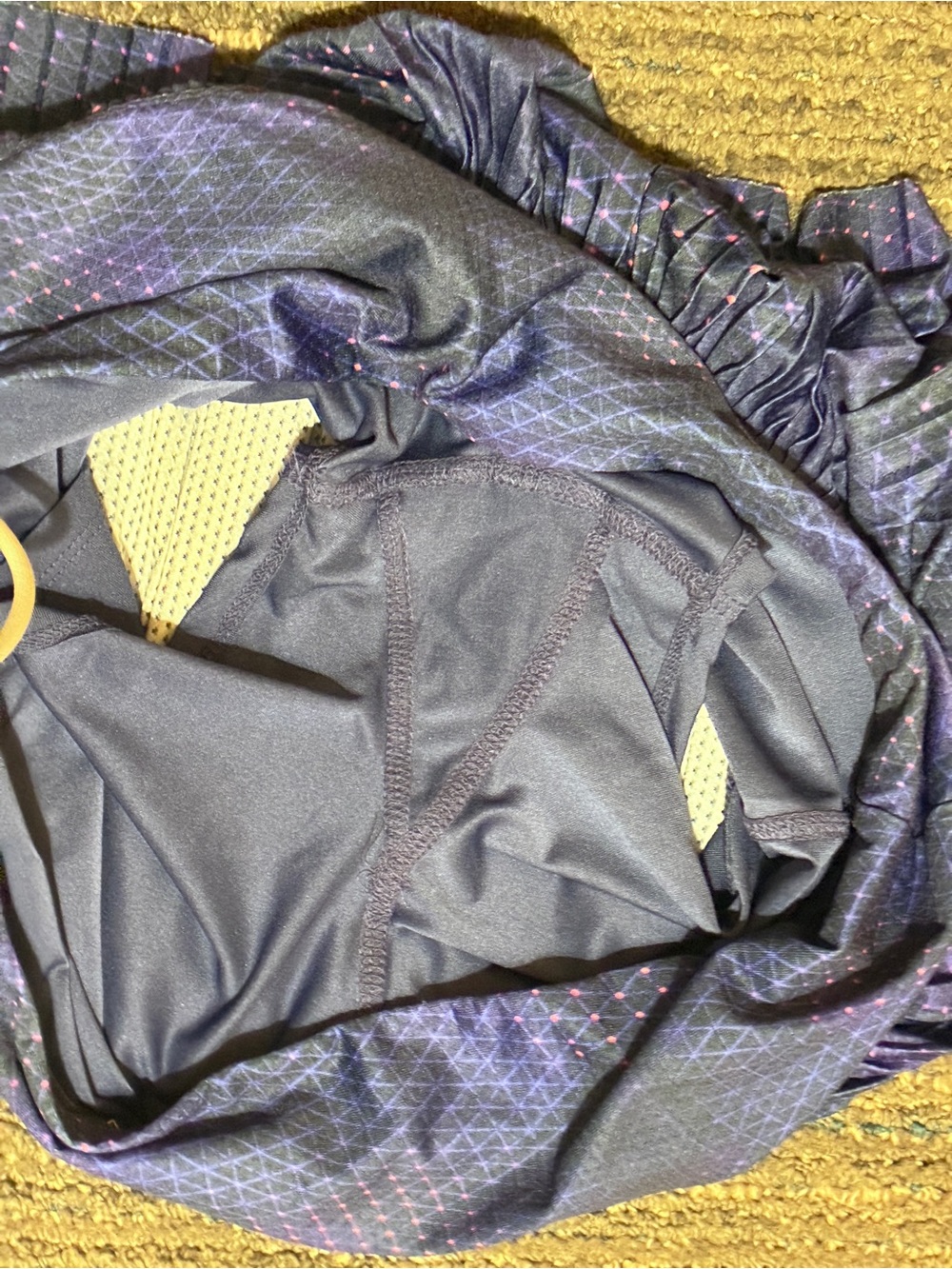 Lucky in Love Blue Purple Pleated Tennis Pickleball Skort Built In Shorts M - Picture 6 of 6